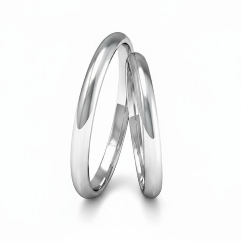 Par de Alianças em Prata AP01