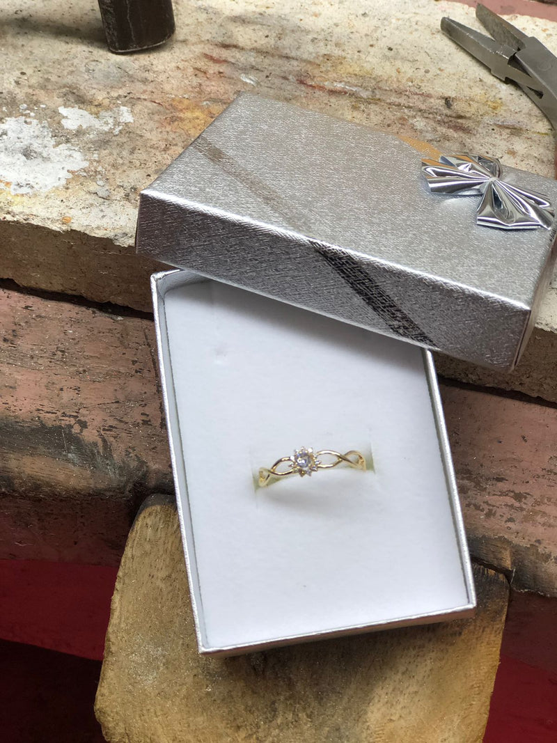 Anel Solitario em Ouro BX AS06