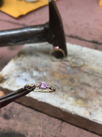 Anel Solitario em Ouro BX AS03