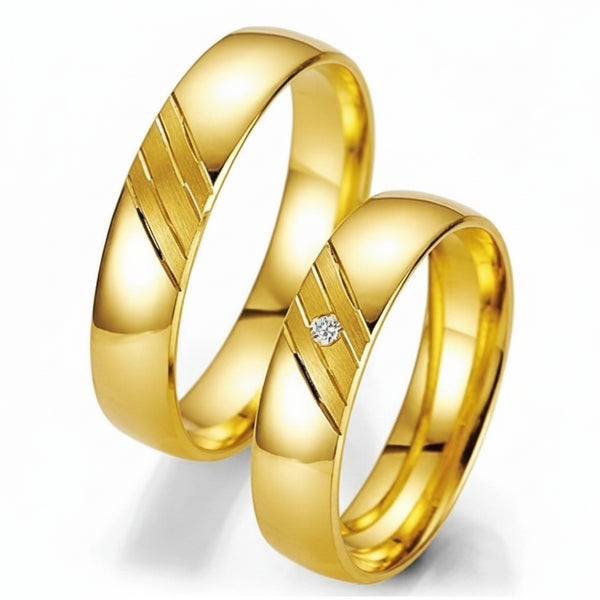 Par de Alianças em Ouro 18kts A07