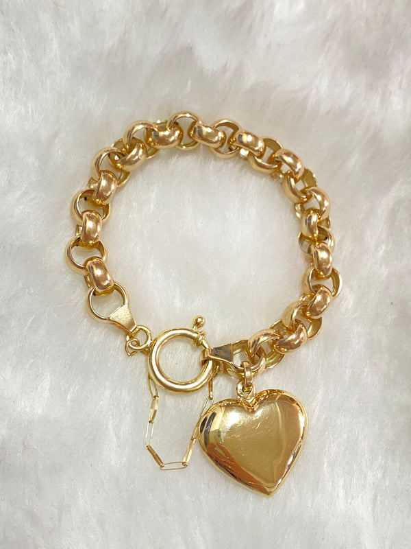 Corrente Elo português com ouro 416  quilates