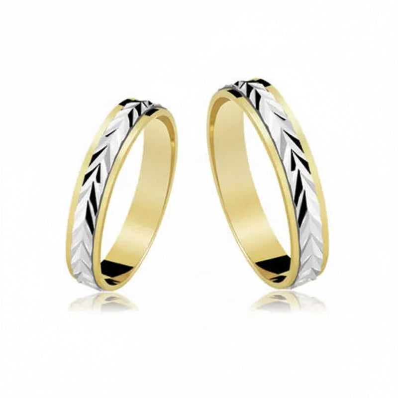 Par de Alianças em Ouro 18kts A05