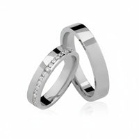 Par de Alianças em Prata AP23