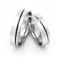 Par de Alianças em Prata AP10