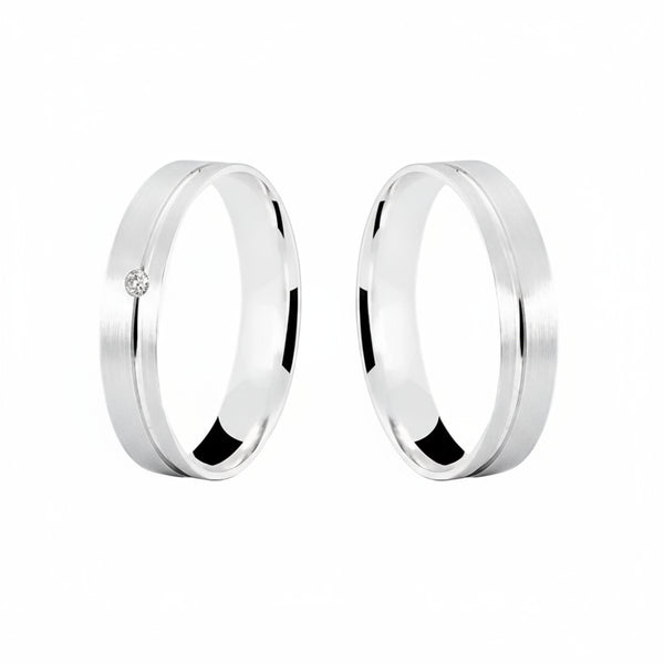 Par de Alianças em Prata AP18