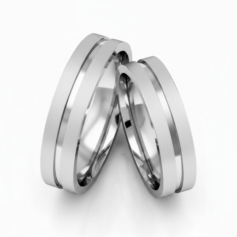 Par de Alianças em Prata AP25