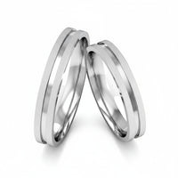 Par de Alianças em Prata AP14