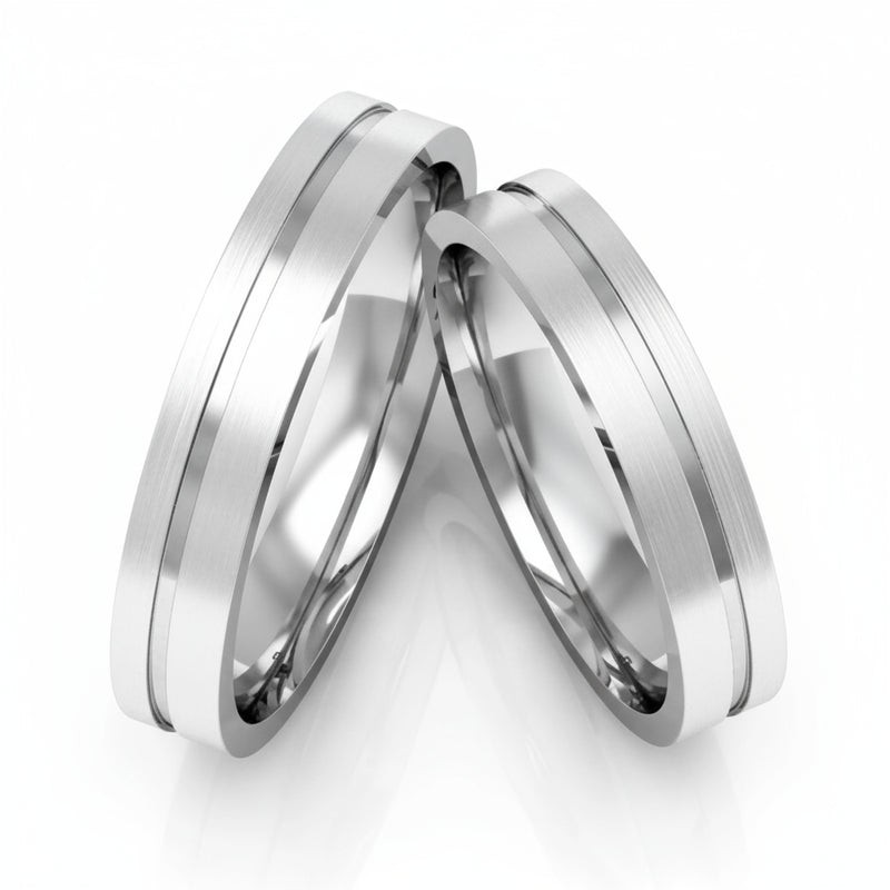 Par de Alianças em Prata AP21