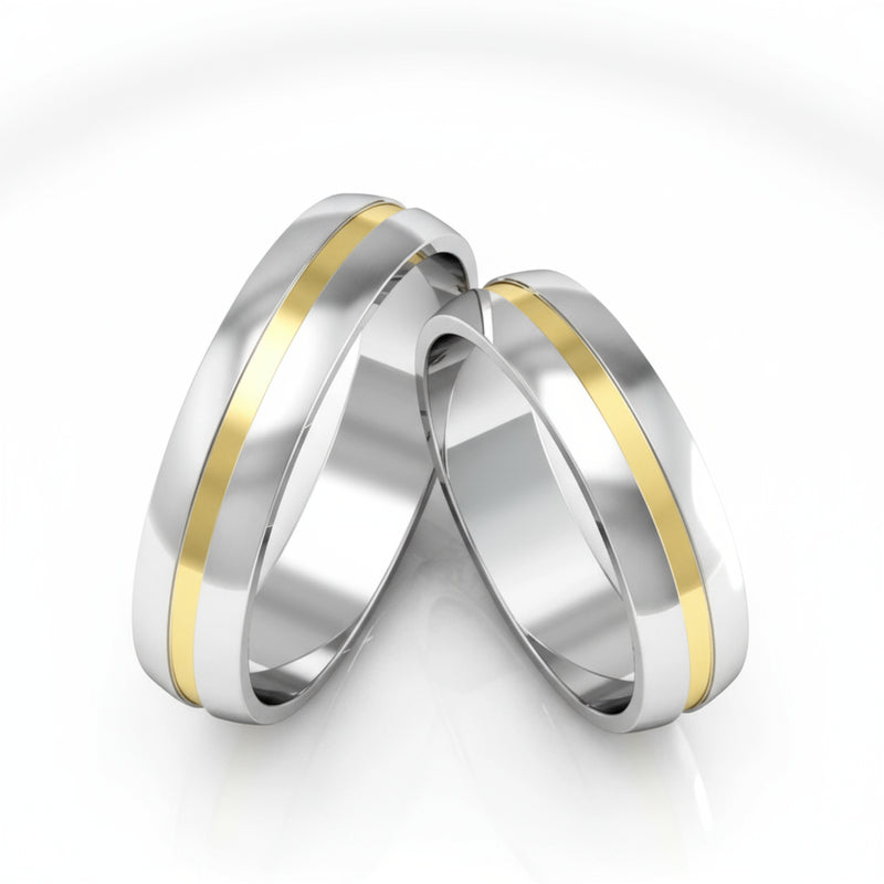 Par de Alianças em Prata AP13