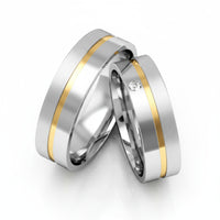 Par de Alianças em Prata AP24