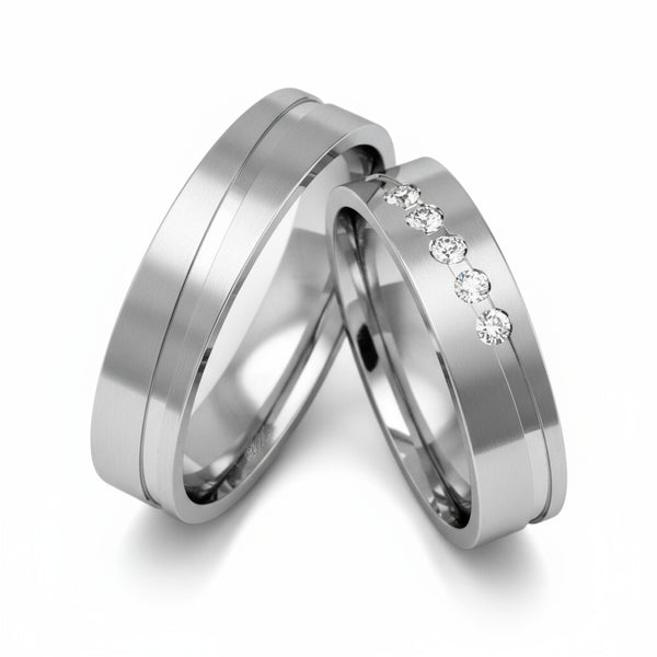 Par de Alianças em Prata AP06