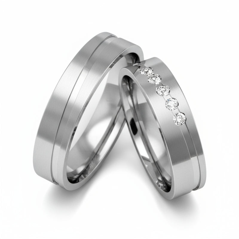 Par de Alianças em Prata AP06