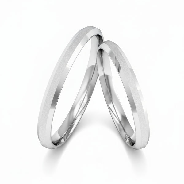 Par de Alianças em Prata AP08