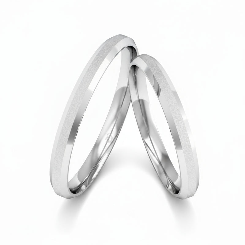 Par de Alianças em Prata AP08