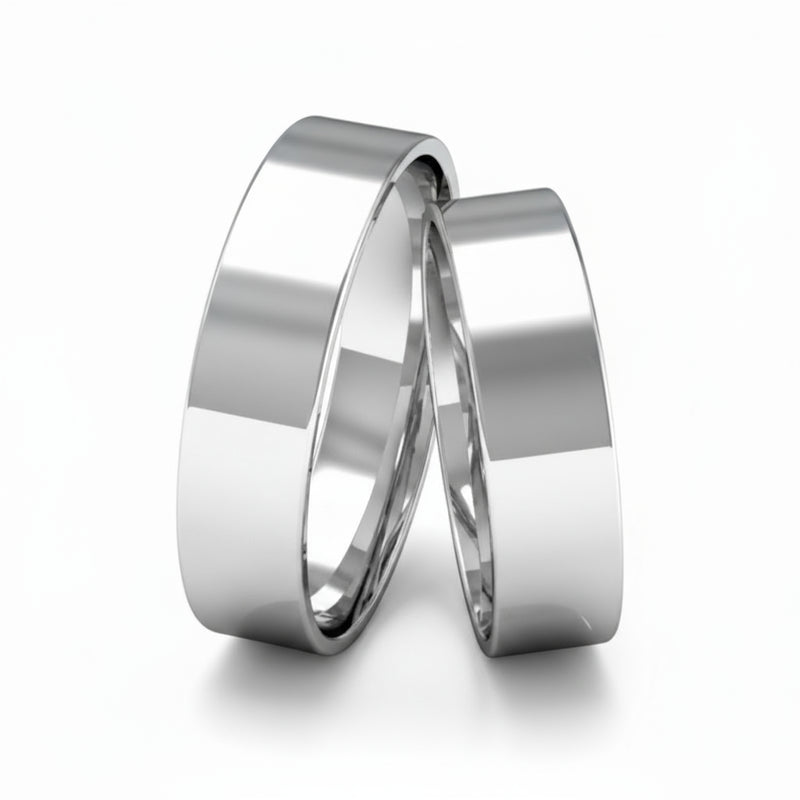 Par de Alianças em Prata AP16