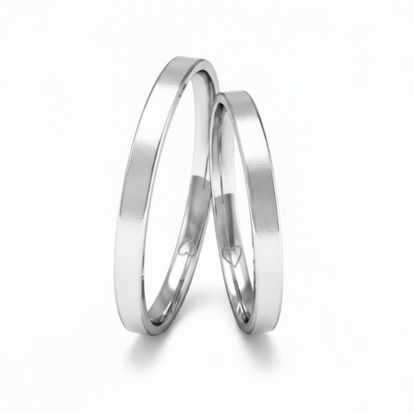 Par de Alianças em Prata AP19