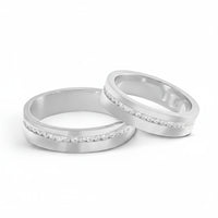 Par de Alianças em Prata AP22