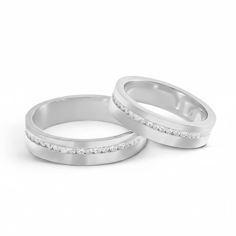 Par de Alianças em Prata AP22