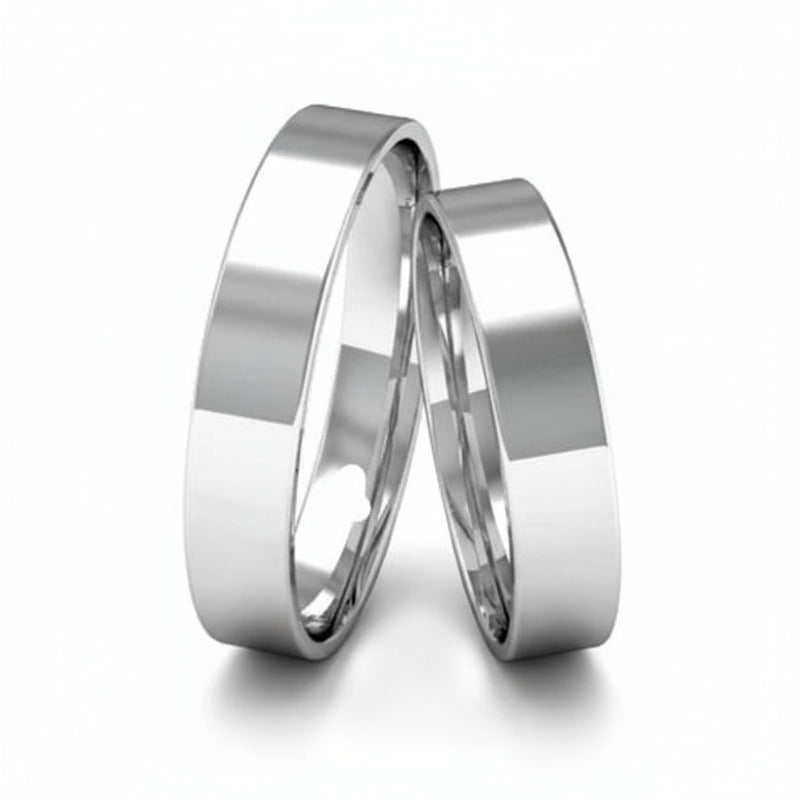 Par de Alianças em Prata AP04