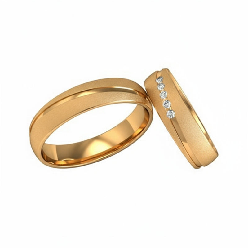 Par de Alianças EM Ouro BX 416 ALB09