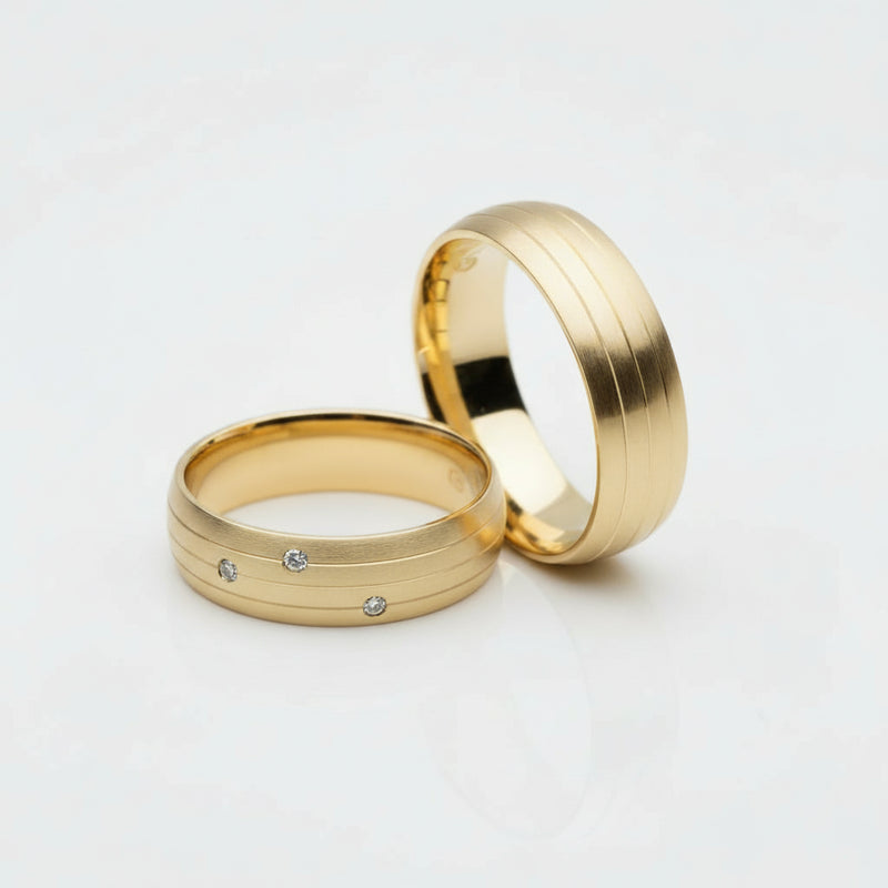 Par de Alianças em Ouro 18kts A01