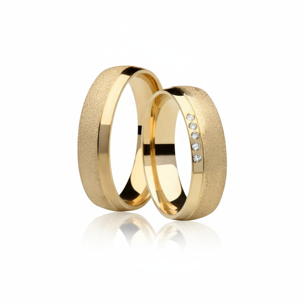 Par de Alianças em Ouro 18kts A13